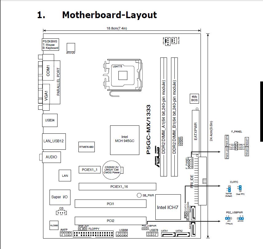 Asus P5gc Mx 1333    img-1