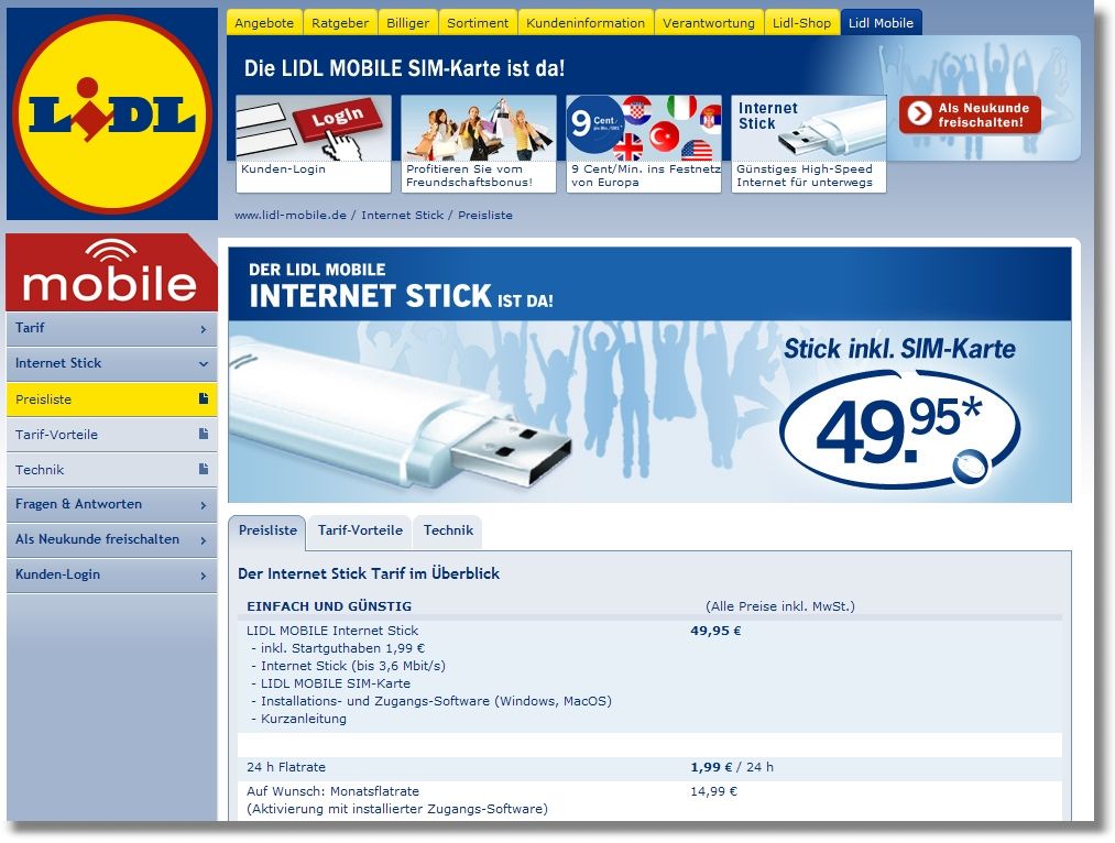 Lidl Surfstick Lidl Surfstick