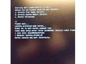 PC  startet nicht mit Acronis 2016 Start-CD