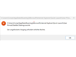 Nach Windows Update Taskmanager Problem