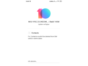 Systemupgrade für Redmi 4A wird nicht heruntergeladen