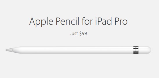 Der Apple Pencil - nein, es ist kein Stylus (Quelle: Screenshot www.apple.com)