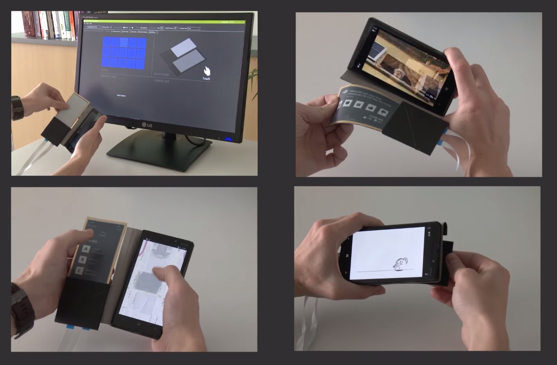 Präsentation des Flexcase-Prototyps. (Foto: Media Interaction Lab / Youtube)