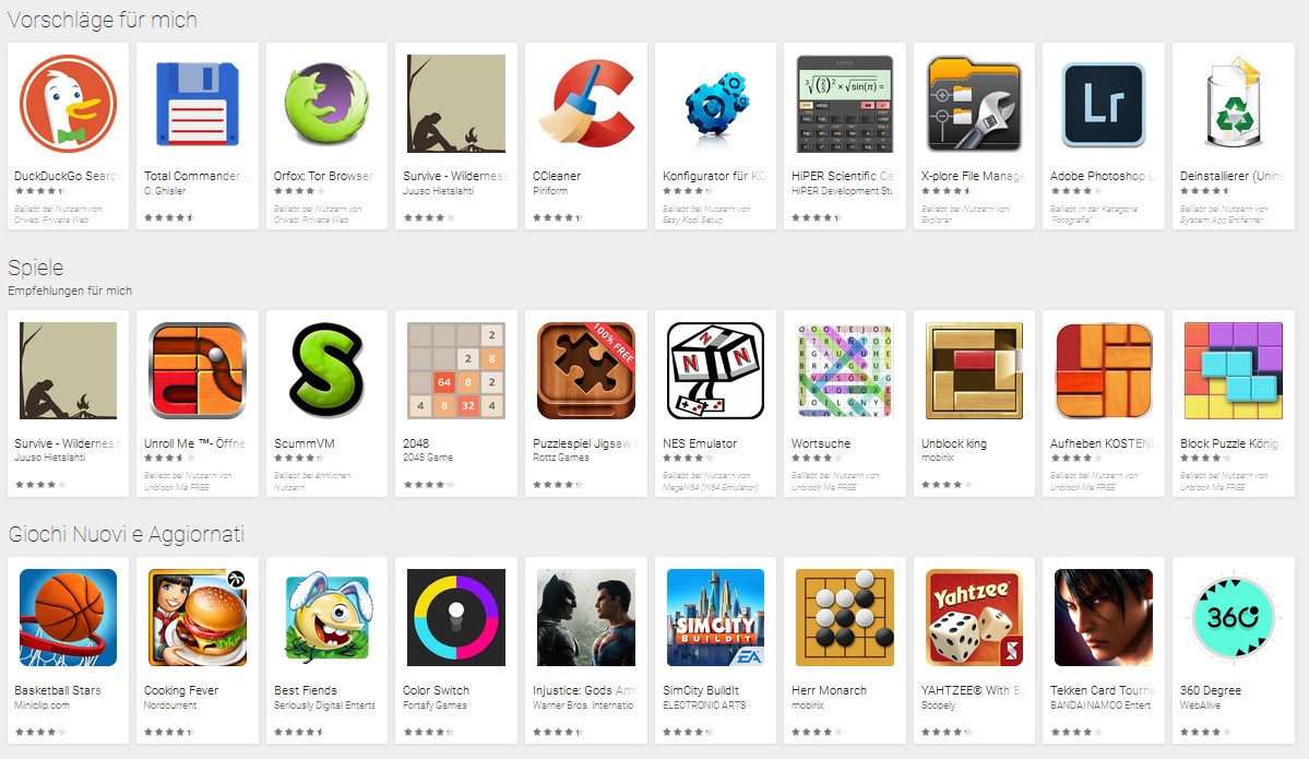 Apps, Apps, Apps... (Foto: Google Play Store)
