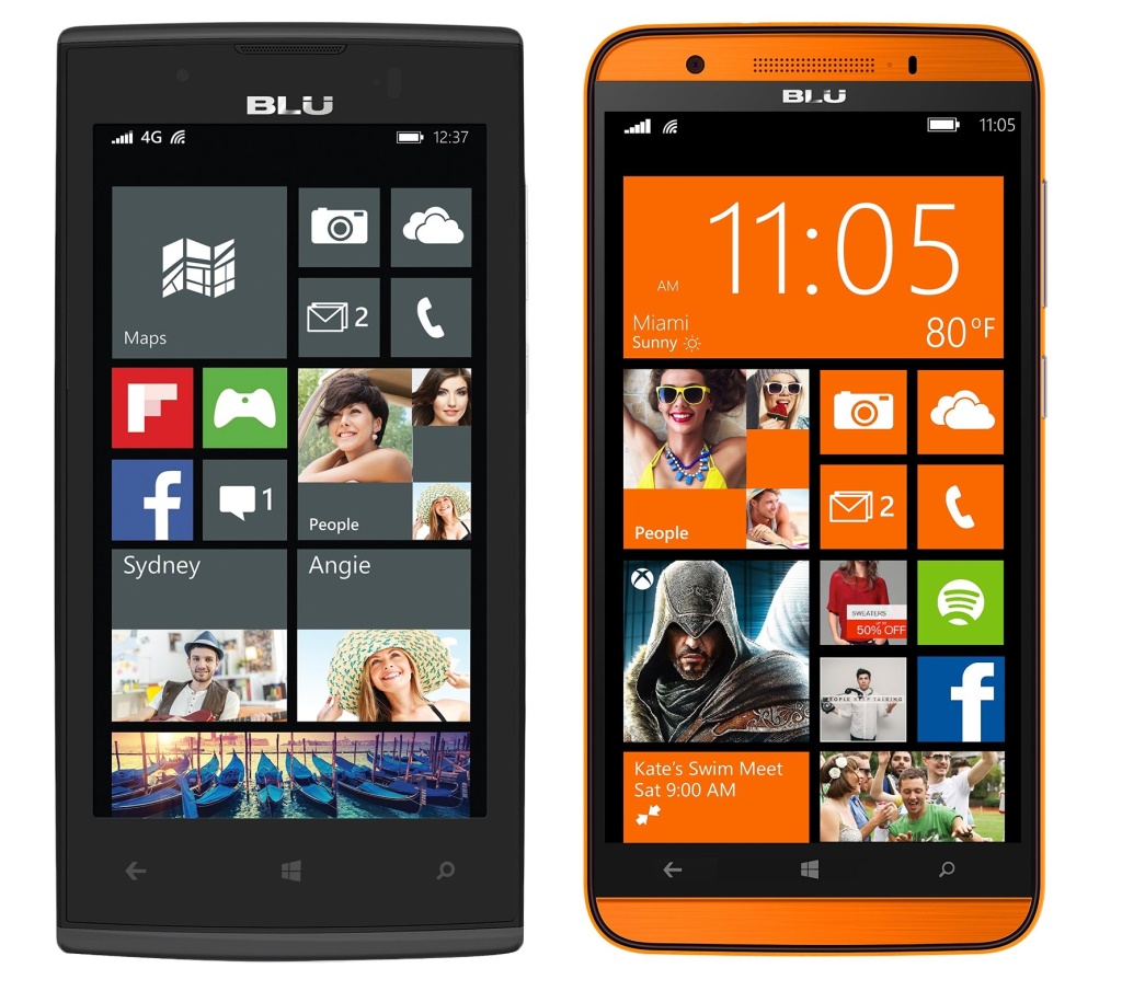 Links: BLU Win Jr LTE für 99 Euro. Rechts: BLU Win HD LTE für 129 Euro. (Foto: Blu Products)