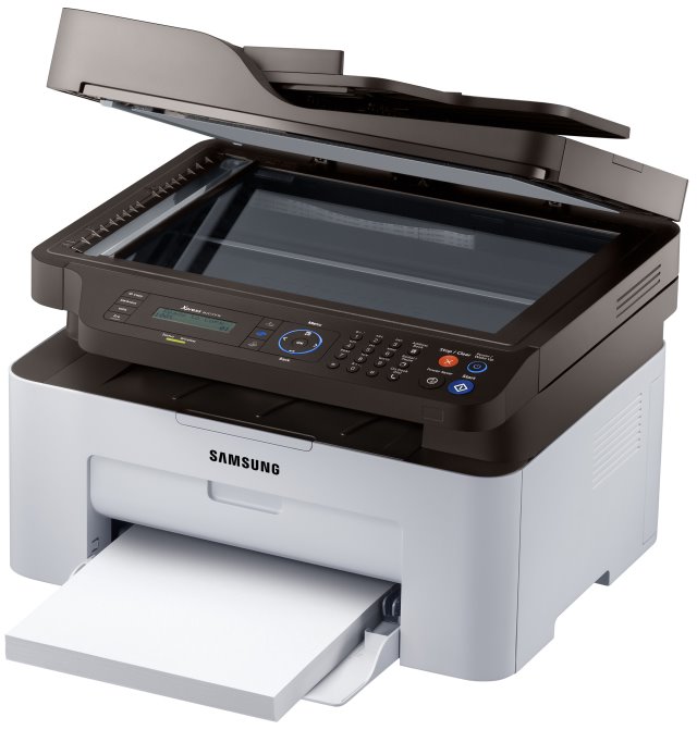 Der M2070FW mit Maximalausstattung (Drucken, Kopieren, Scannen, Faxen, WLAN, NFC) kostet 200 Euro. (Foto: Samsung)